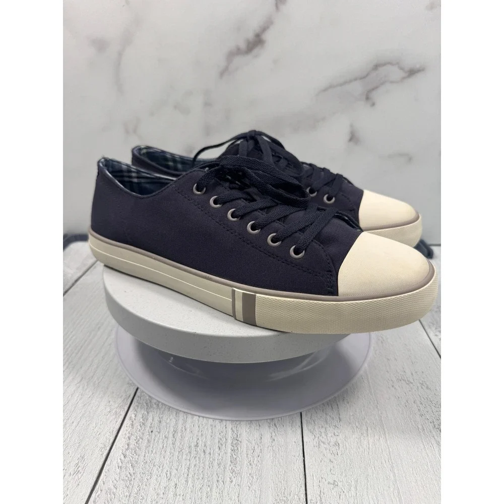 Ben‎ Sherman Men Sneakers Canvas Navy Casual Lace Up Size 10.5
